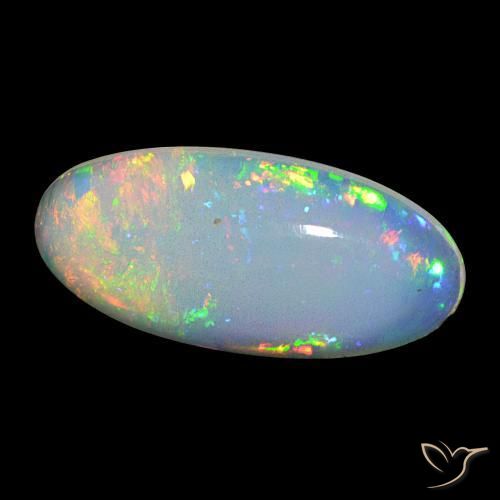 19.35 ct Multicolor Opal Stone, Natural Opal in Oval Cabochon Shape for Sale