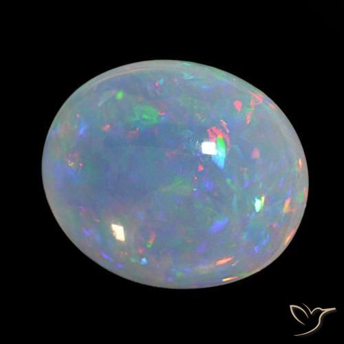 20.54 ct Multicolor Opal Stone, Natural Opal in Oval Cabochon Shape for Sale