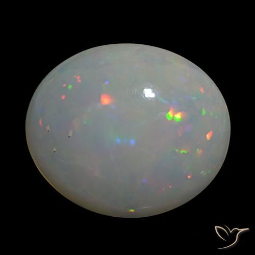 24.34ct Multicolor Opal Gemstones, Oval, Translucent