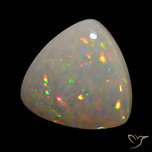 10.82 ct Multicolor Opal Stone, Natural Opal in Trillion Cabochon Shape for Sale