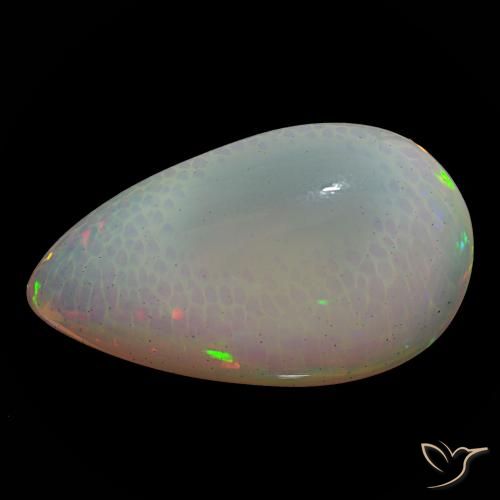 21.01ct Multicolor Opal, Pear Shape, Translucent
