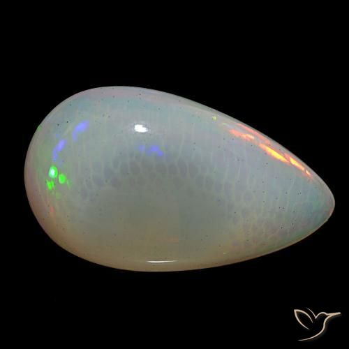 21.01 ct Multicolor Opal Stone, Natural Opal in Pear Cabochon Shape for Sale