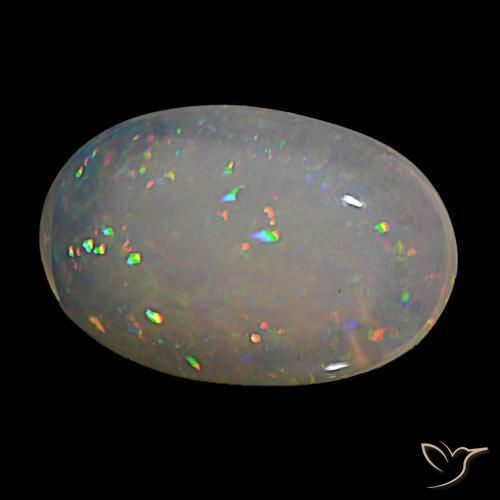 21.09 ct Multicolor Opal Stone, Natural Opal in Oval Cabochon Shape for Sale
