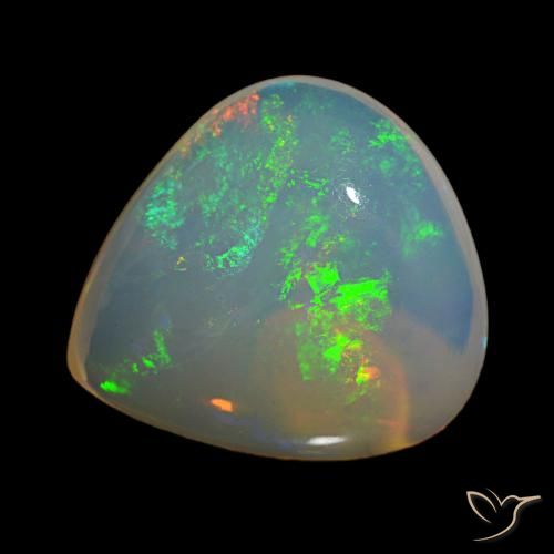 7.78ct Natural Multicolor Opal, Pear Shape, Transparent, Photo A