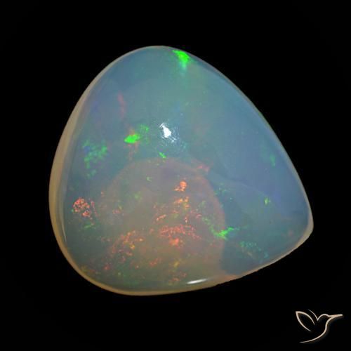 7.78 ct Multicolor Opal Stone, Natural Opal in Pear Cabochon Shape for Sale
