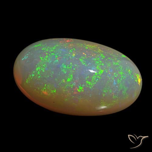 13.37 ct Multicolor Opal Stone, Natural Opal in Oval Cabochon Shape for Sale