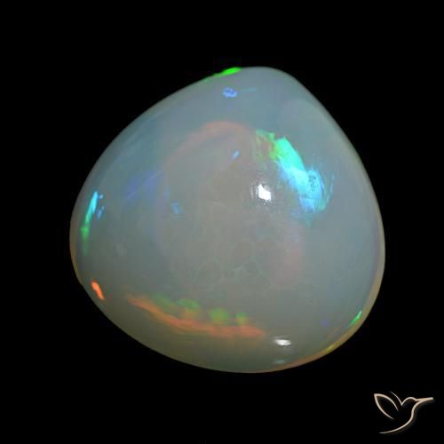 15.40 ct Multicolor Opal Stone, Natural Opal in Pear Cabochon Shape for Sale