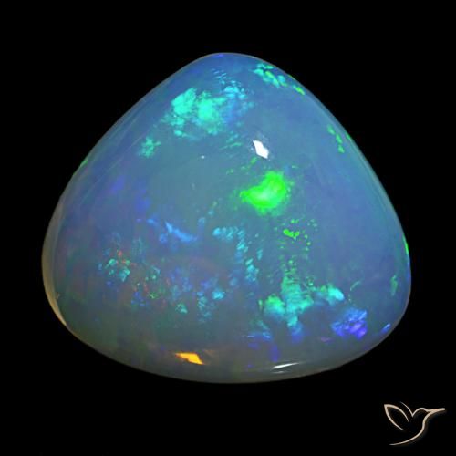 12.50ct Multicolor Opal, Pear Shape, Transparent