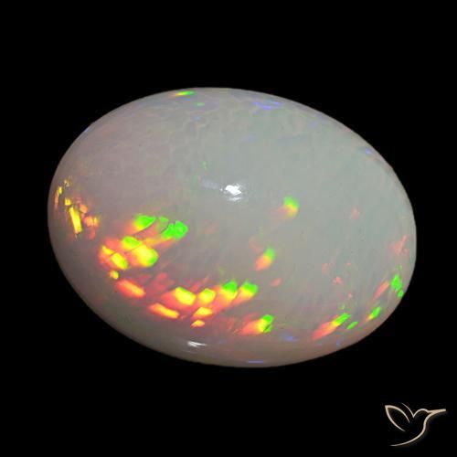 21.94 ct Multicolor Opal Stone, Natural Opal in Oval Cabochon Shape for Sale