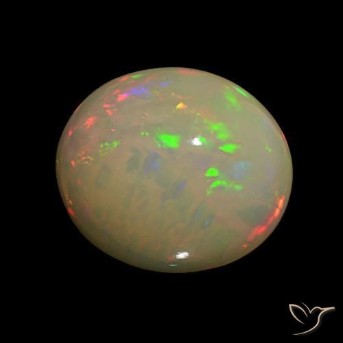 15.13 ct Multicolor Opal Stone, Natural Opal in Oval Cabochon Shape for Sale