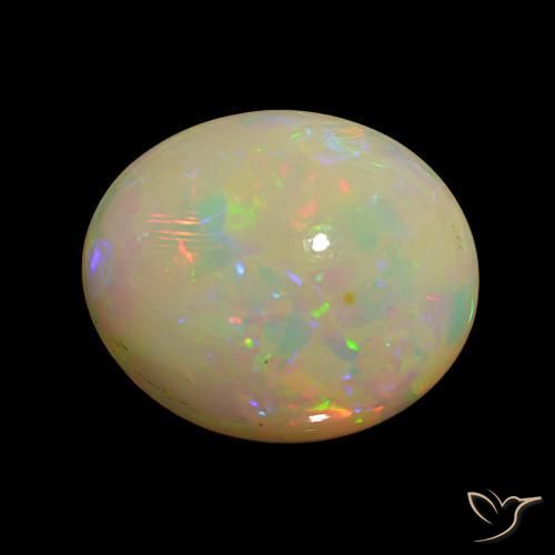 13.15 ct Multicolor Opal Stone, Natural Opal in Oval Cabochon Shape for Sale