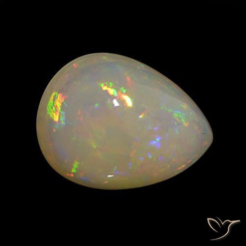 12.66 ct Multicolor Opal Stone, Natural Opal in Pear Cabochon Shape for Sale