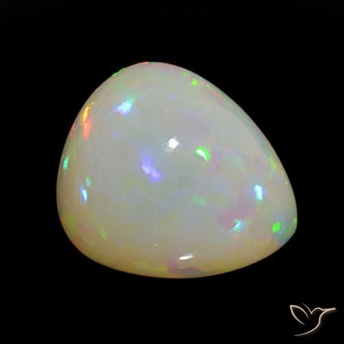 16.62 ct Multicolor Opal Stone, Natural Opal in Pear Cabochon Shape for Sale