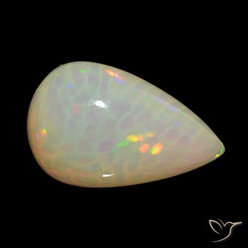 18.06 ct Multicolor Opal Stone, Natural Opal in Pear Cabochon Shape for Sale