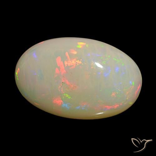 18.62 ct Multicolor Opal Stone, Natural Opal in Oval Cabochon Shape for Sale