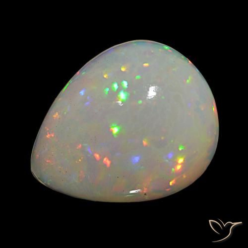10.41 ct Multicolor Opal Gemstone, Opal Gem in Pear Cabochon Shape for Sale.