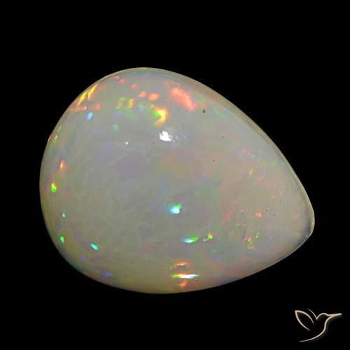 10.41 ct Multicolor Opal Stone, Natural Opal in Pear Cabochon Shape for Sale
