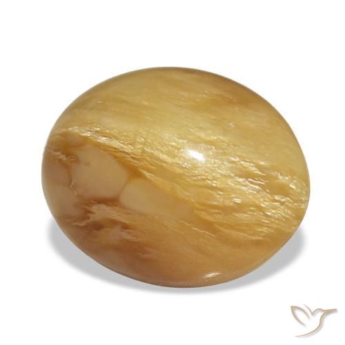 4.59 ct Golden Opal Stone, Natural Opal in Oval Cabochon Shape for Sale