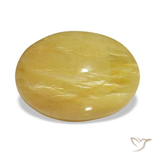 4.36 ct Golden Opal Gemstone, Opal Gem in Oval Cabochon Shape for Sale.