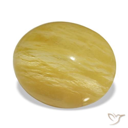 6.20 ct Golden Opal Stone, Natural Opal in Oval Cabochon Shape for Sale