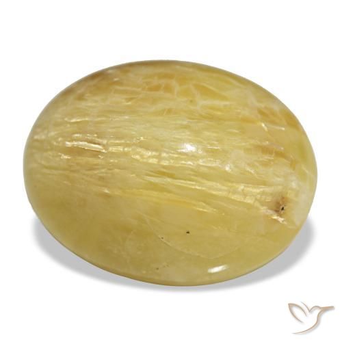14.38 ct Golden Opal Stone, Natural Opal in Oval Cabochon Shape for Sale