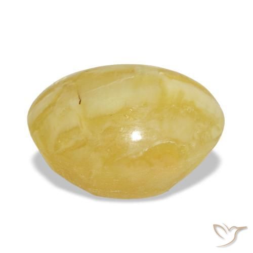 Opal Gemstone in 13 x 10.6 mm Size for Sale, Opal Stone in Pale Yellow Color