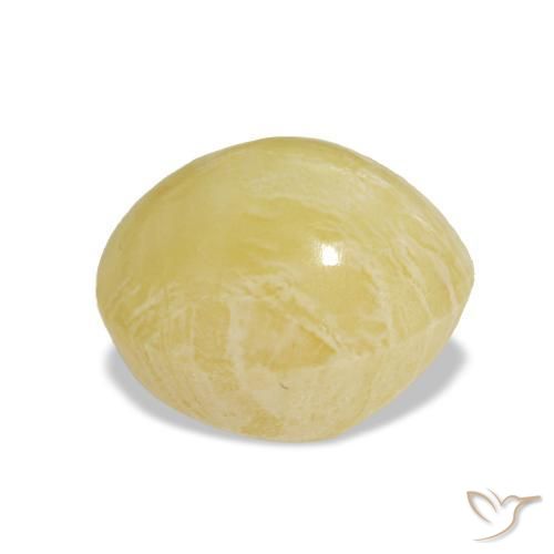 Opal Gemstone in 8.2 x 7.5 mm Size for Sale, Opal Stone in Pale Yellow Color
