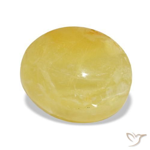 3.13 ct Yellow Opal Stone, Natural Opal in Oval Cabochon Shape for Sale