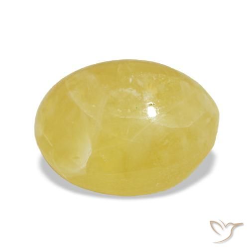 Opal Gemstone in 10.2 x 8.8 mm Size for Sale, Opal Stone in Pale Yellow Color