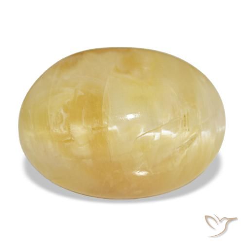 9.26 ct Yellow Opal Gemstone, Opal Gem in Oval Cabochon Shape for Sale.