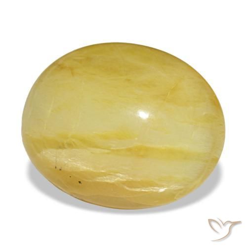 8.78 ct Yellow Opal Stone, Natural Opal in Oval Cabochon Shape for Sale