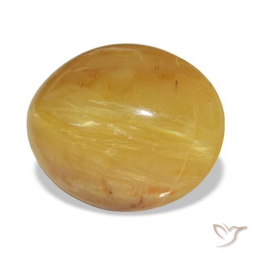 5.89 ct Golden Opal Stone, Natural Opal in Oval Cabochon Shape for Sale