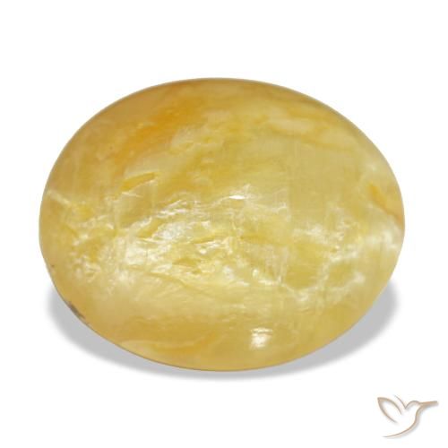 7.90 ct Yellow Opal Gemstone, Opal Gem in Oval Cabochon Shape for Sale.