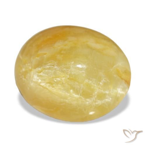 7.90 ct Yellow Opal Stone, Natural Opal in Oval Cabochon Shape for Sale