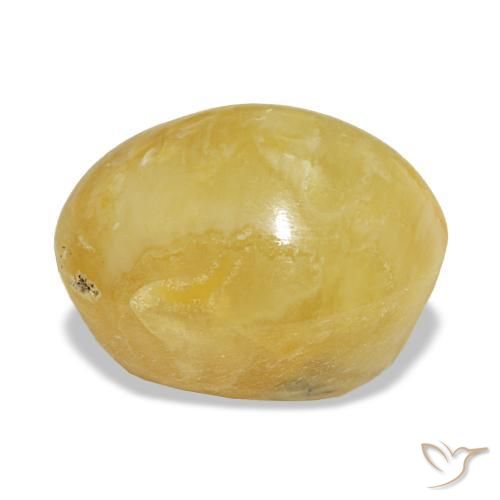 Opal Gemstone in 13.7 x 11 mm Size for Sale, Opal Stone in Pale Yellow Color