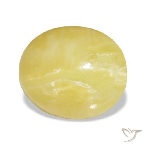 5.98 ct Yellow Opal Stone, Natural Opal in Oval Cabochon Shape for Sale