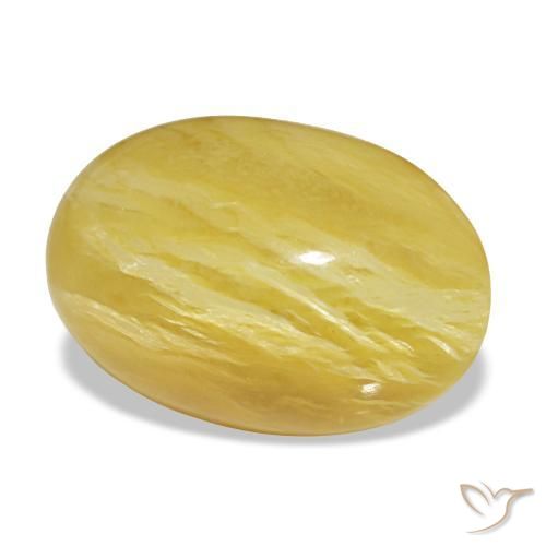 8.30 ct Yellow Opal Stone, Natural Opal in Oval Cabochon Shape for Sale