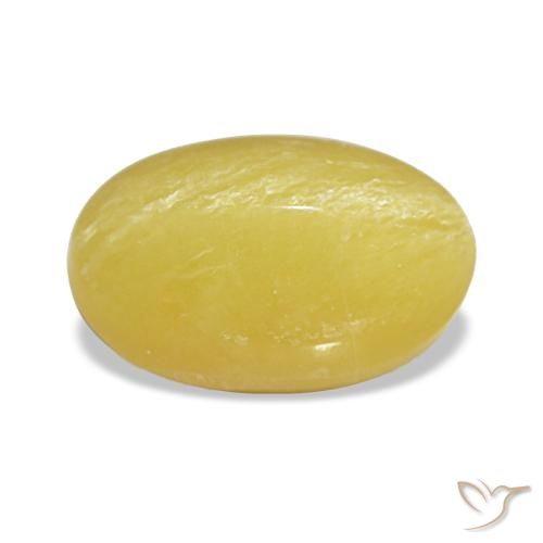 2.41 ct Yellow Opal Gemstone, Opal Gem in Oval Cabochon Shape for Sale.