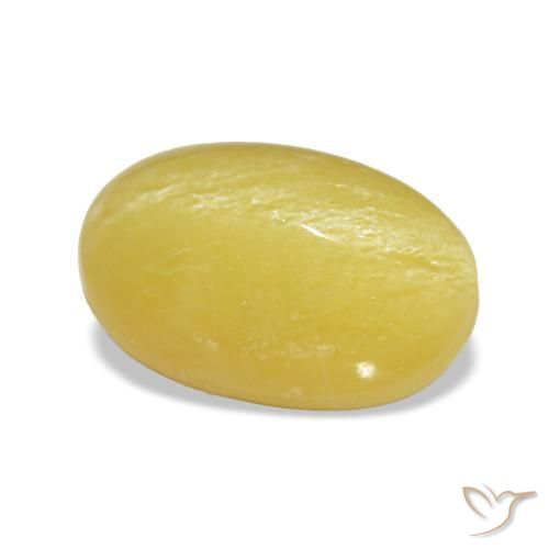 2.41 ct Yellow Opal Stone, Natural Opal in Oval Cabochon Shape for Sale