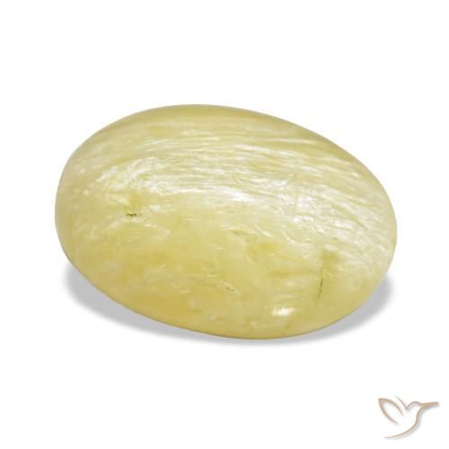 2.89 ct Yellow Opal Stone, Natural Opal in Oval Cabochon Shape for Sale