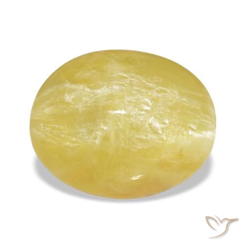 2.80 ct Yellow Opal Gemstone, Opal Gem in Oval Cabochon Shape for Sale.