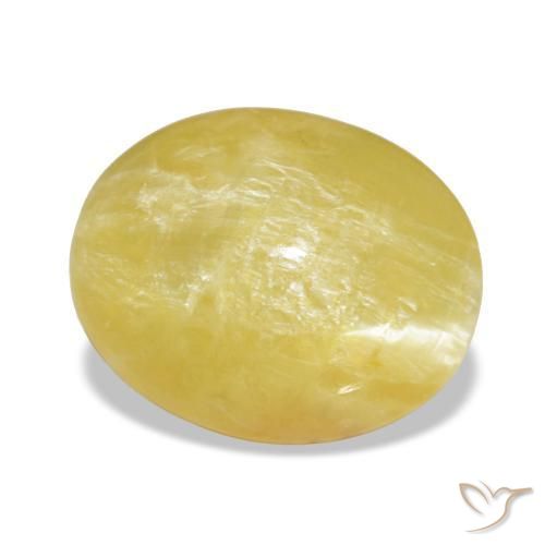 2.80 ct Yellow Opal Stone, Natural Opal in Oval Cabochon Shape for Sale