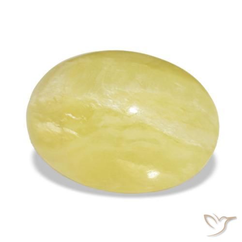 4.48 ct Yellow Opal Stone, Natural Opal in Oval Cabochon Shape for Sale