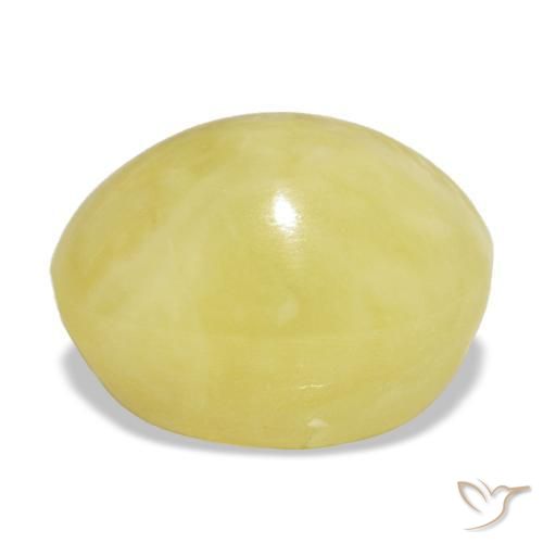 Opal Gemstone in 11.6 x 8.4 mm Size for Sale, Opal Stone in Light Bumblebee Yellow Color