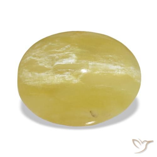 2.65 ct Yellow Opal Gemstone, Opal Gem in Oval Cabochon Shape for Sale.