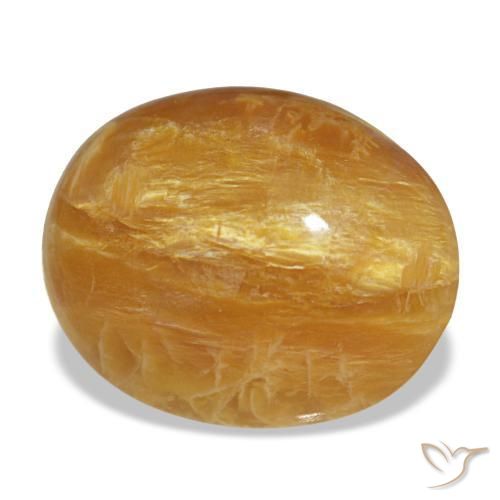 6.92 ct Golden Opal Stone, Natural Opal in Oval Cabochon Shape for Sale