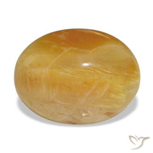 2.97 ct Golden Opal Gemstone, Opal Gem in Oval Cabochon Shape for Sale.