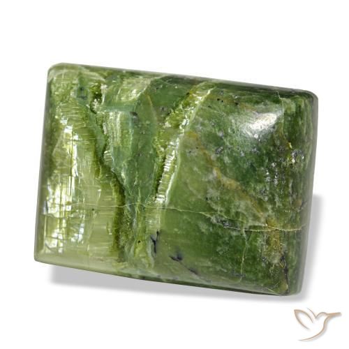 25.23 ct Green Opal Stone, Natural Opal in Baguette Cabochon Shape for Sale