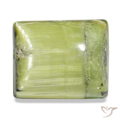 28.65 ct Green Opal Gemstone, Opal Gem in Baguette Cabochon Shape for Sale.