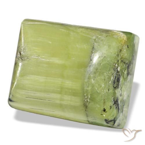 28.65 ct Green Opal Stone, Natural Opal in Baguette Cabochon Shape for Sale